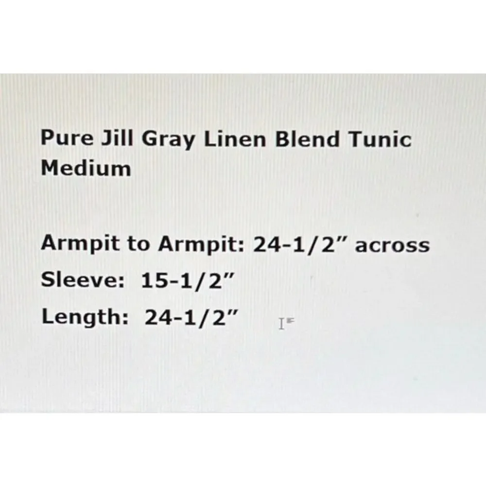 J Jill Pure Jill Tunic Womens Sz M Linen Blend Knit Gray Heather 3/4 Sleeve - Picture 8 of 8